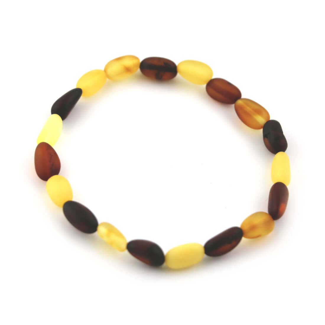 letizia satinato bracciale ambra in ovali multicolor