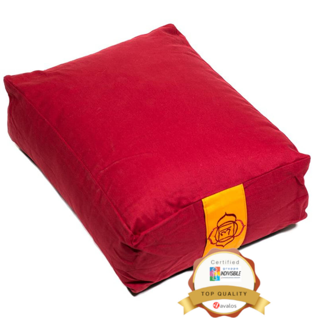 Cuscino yoga rettangolare rosso